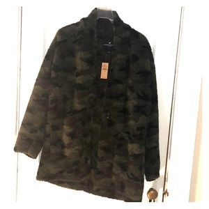 Army print Sherpa jacket from America eagle